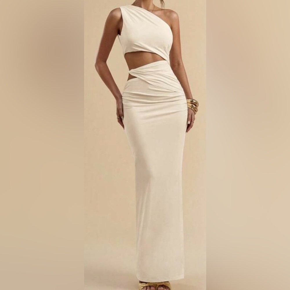 Shein one shoulder maxi dress
